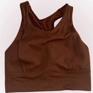 Lululemon High-Neck Brown Sports Bra